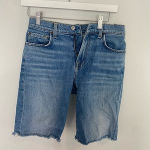7 for all mankind denim shorts. High waisted. Size 25